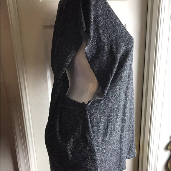 Anthropologie Sparkle & Fade Top Open Knot Back-  Gray Black Mix -Size M - Picture 7 of 9